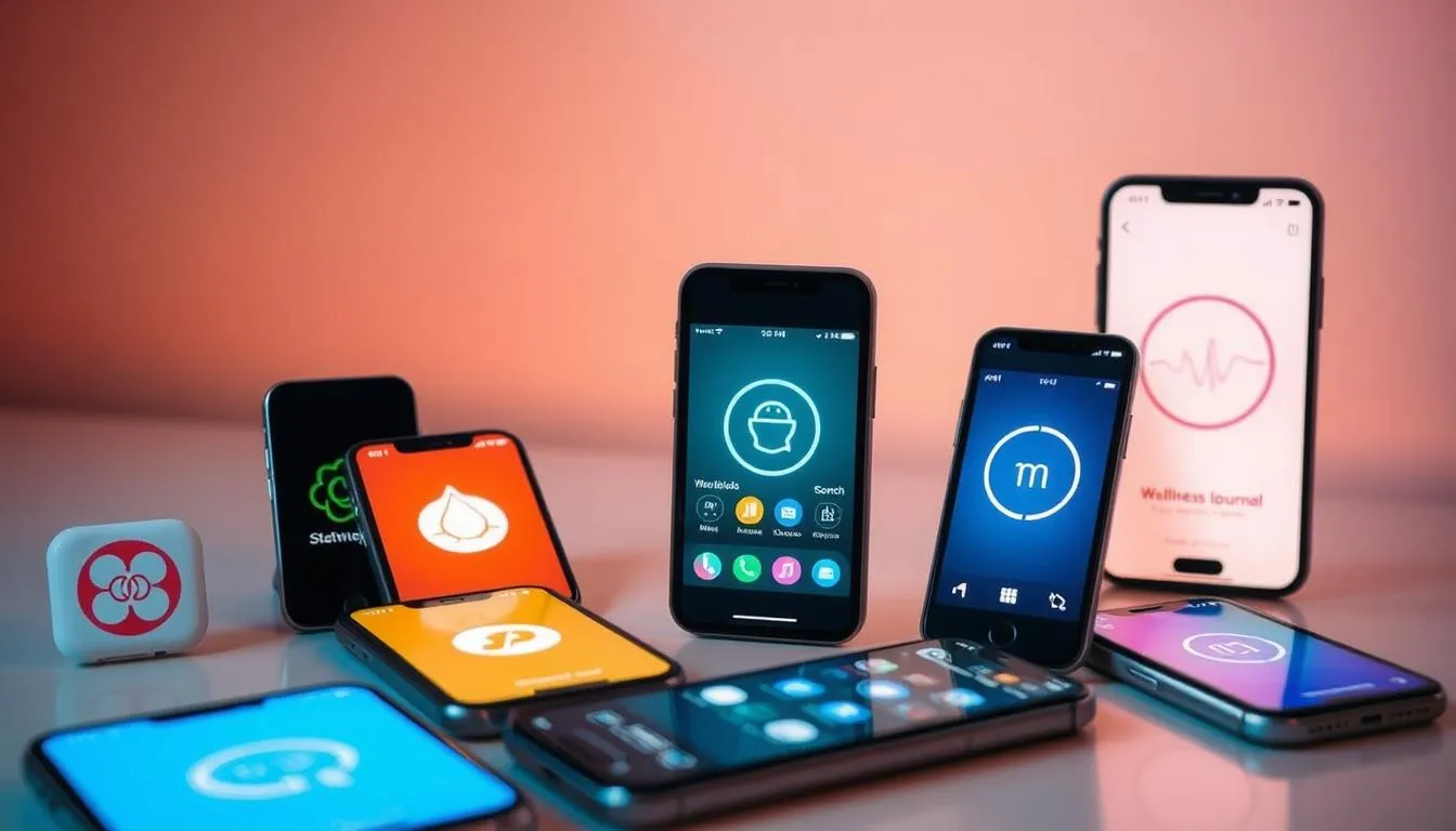 multiple phones with multiple apps for mental health