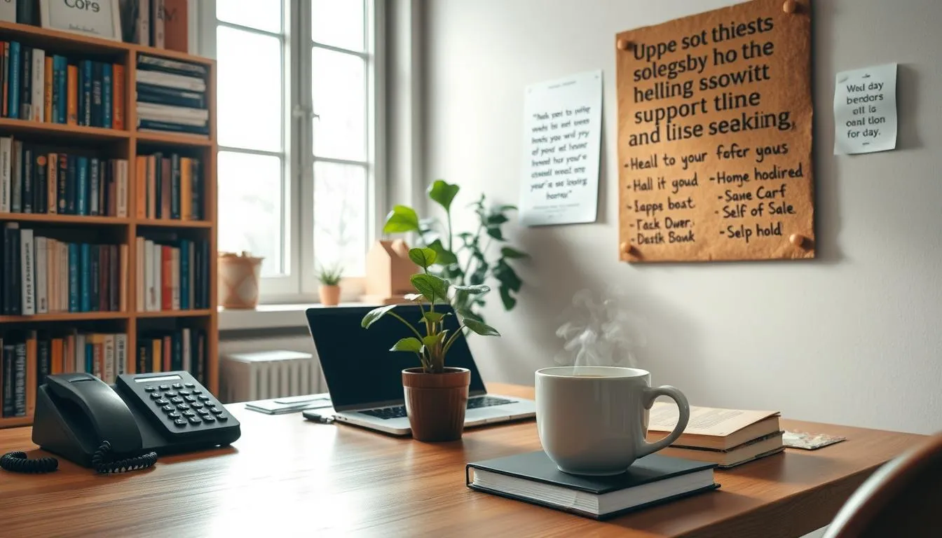 an office setup that is a safe space for helping someone going through life crisis